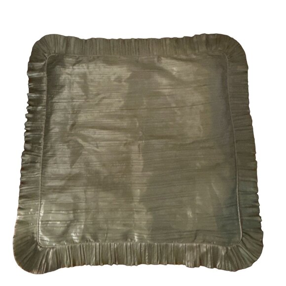 Croscill Home Green Decorative Throw Pillow Shams With Pleated Ruffle Ed… - Picture 3 of 11